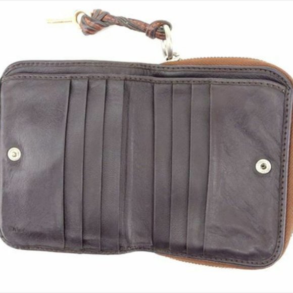 Chloe Wallet Purse Bifold Brown leather Woman unisex Authentic Used - Picture 5 of 8